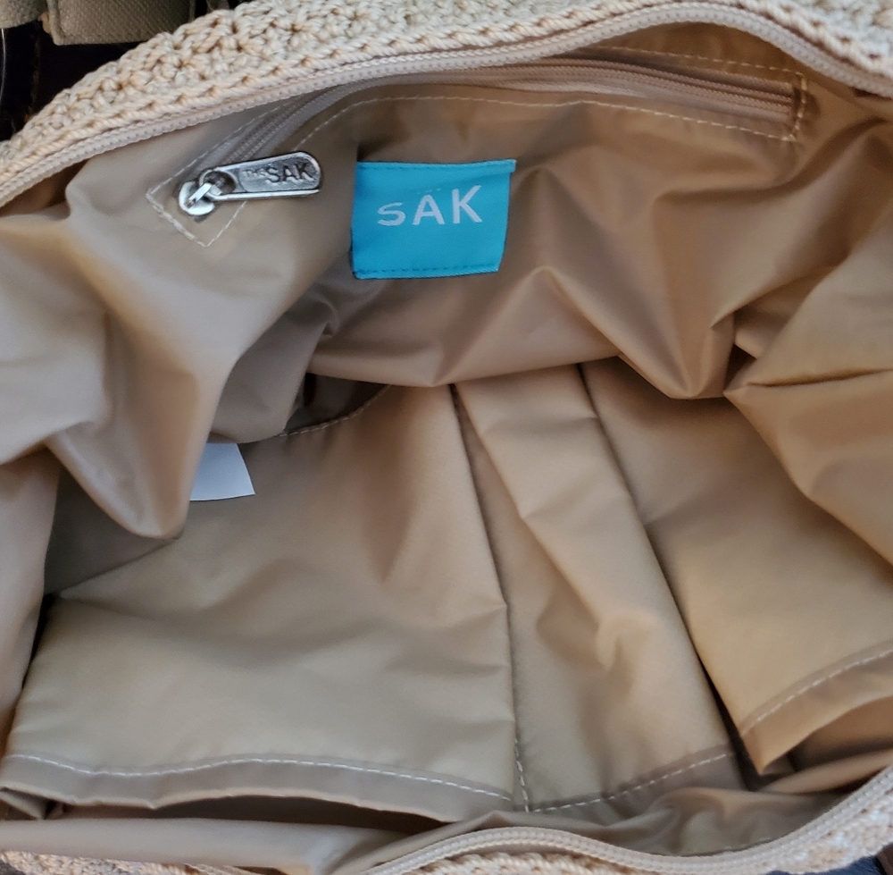 The Sak Crochet Hobo Bag in Beige - Picture 5 of 10